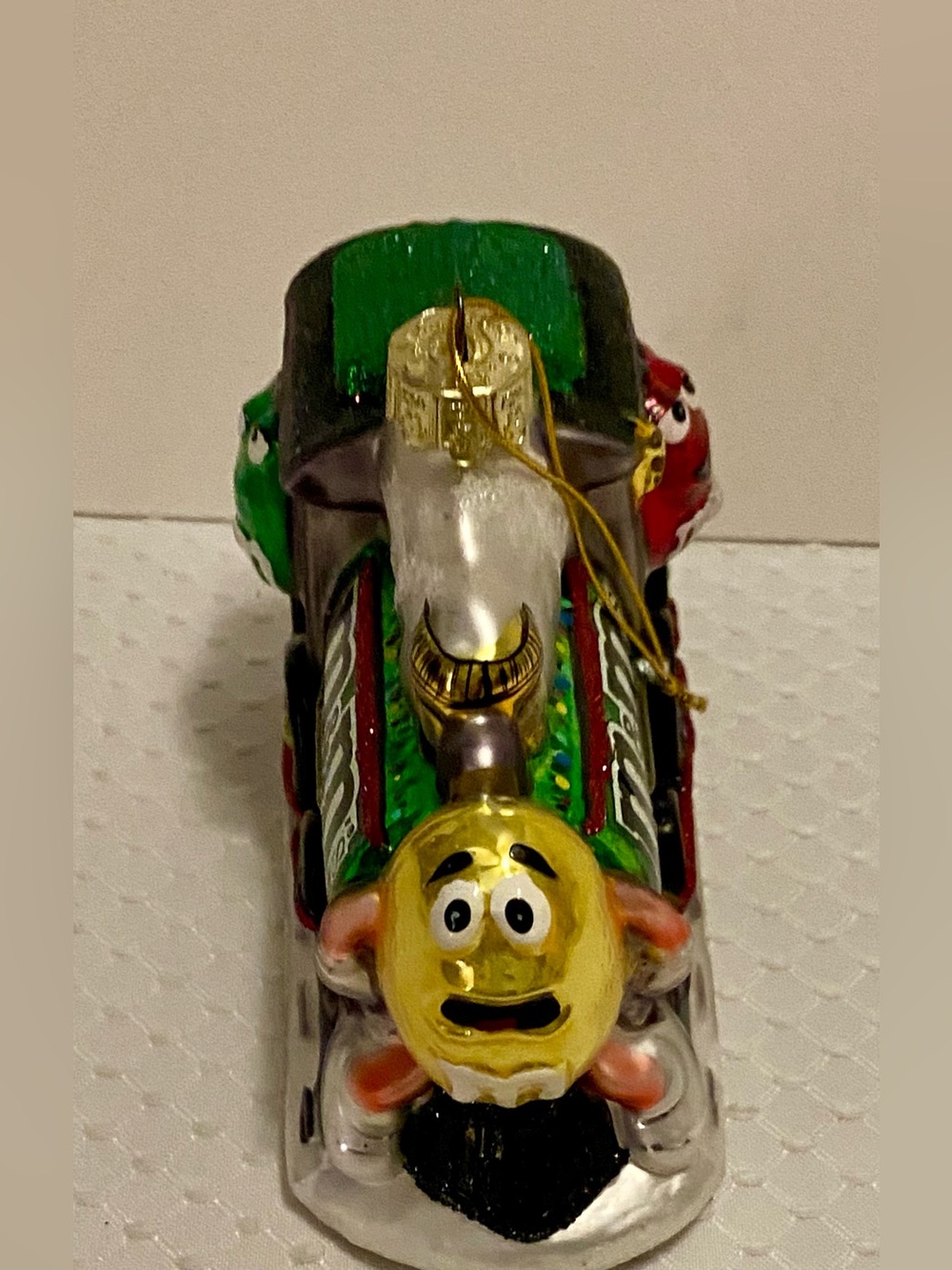 KURT ADLER Whimsical M&M Train Ornament. No Box.